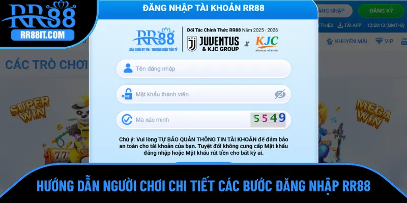 Hướng dẫn người chơi chi tiết các bước đăng nhập RR88